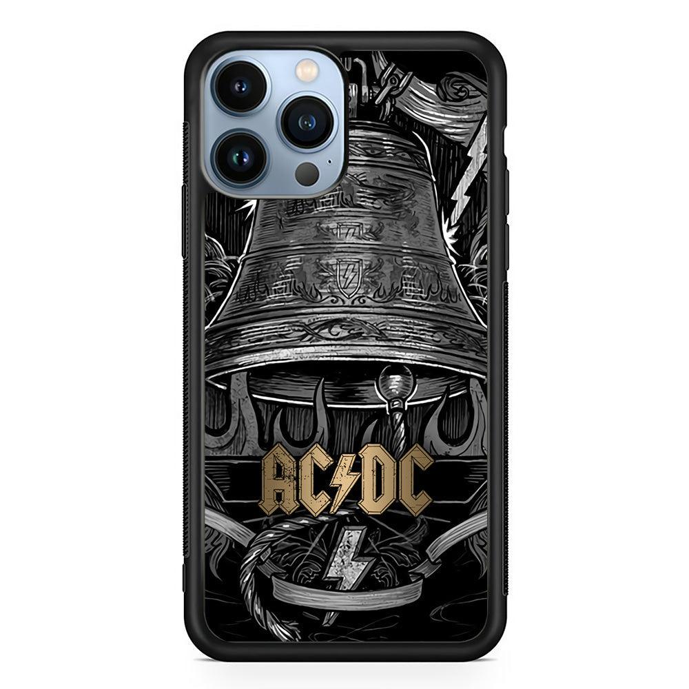 ACDC Bell of Fire iPhone 14 Pro Max Case-Rubber Black (2D Case)-Oxvistore
