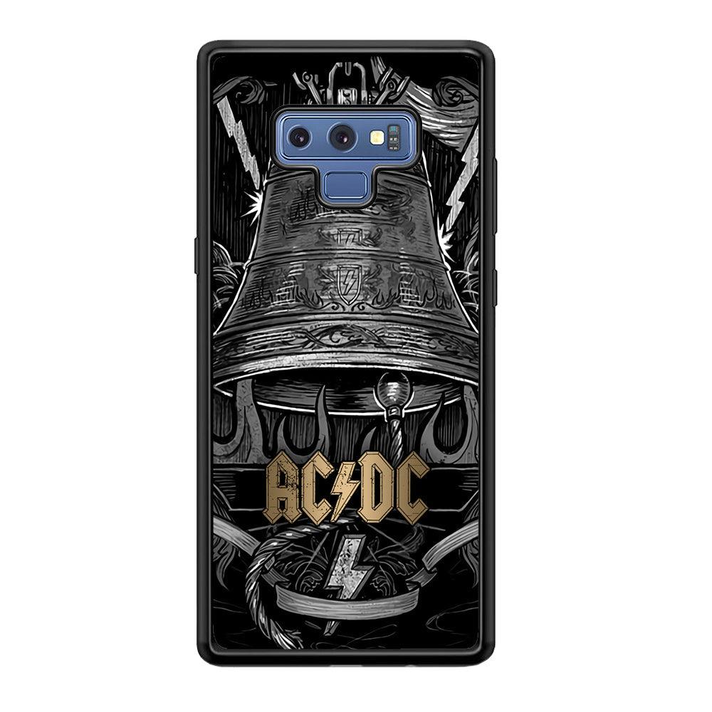 ACDC Bell of Fire Samsung Galaxy Note 9 Case-Rubber Black (2D Case)-Oxvistore