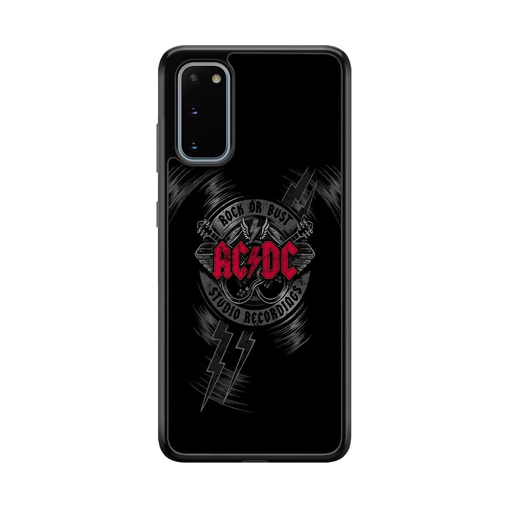 ACDC Bust The Studio Samsung Galaxy S20 Case-Rubber Black (2D Case)-Oxvistore