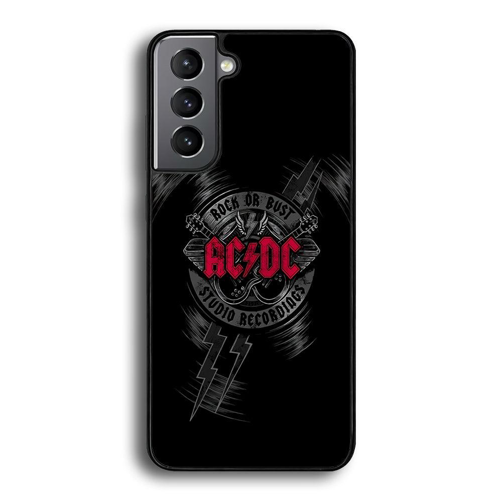 ACDC Bust The Studio Samsung Galaxy S21 Case-Rubber Black (2D Case)-Oxvistore