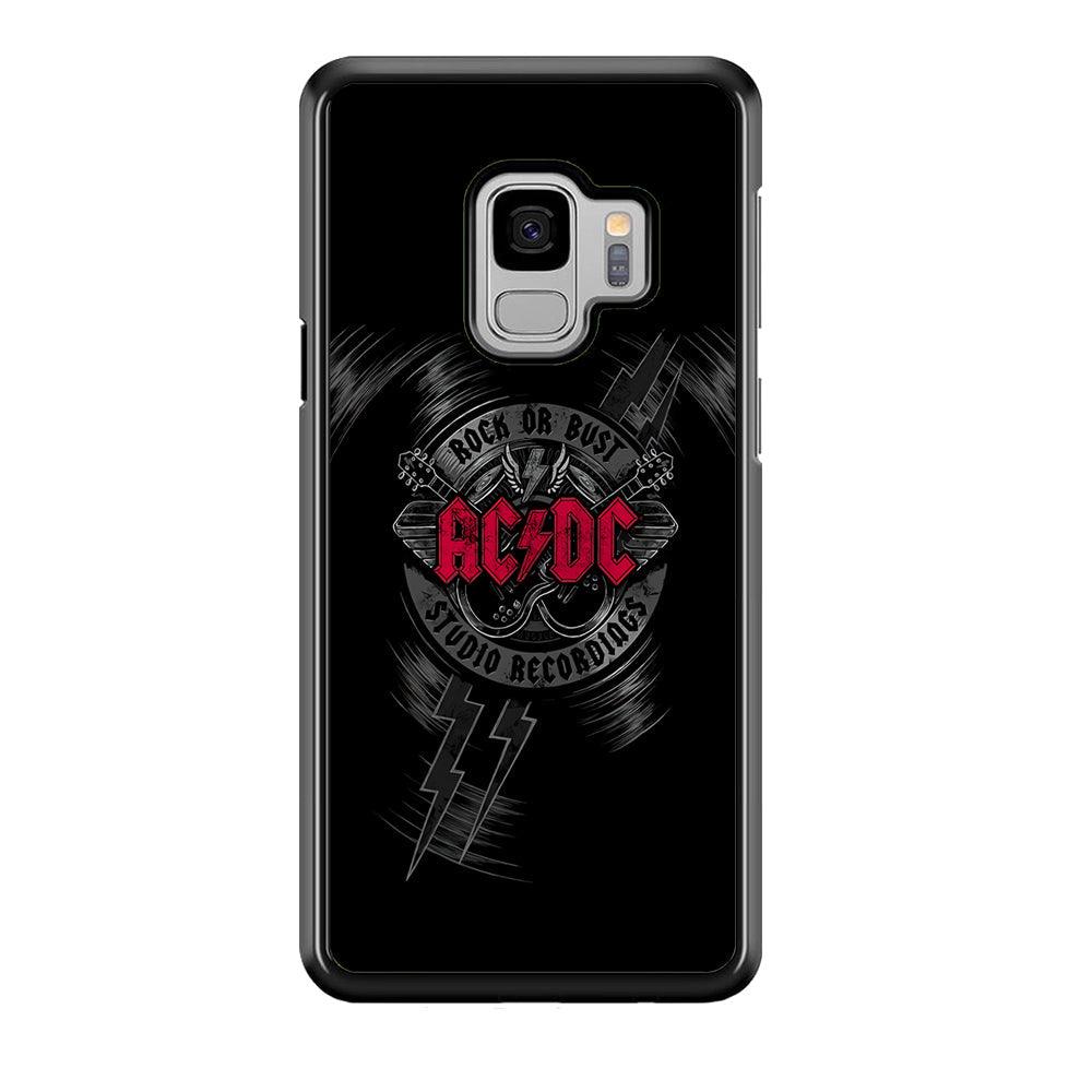 ACDC Bust The Studio Samsung Galaxy S9 Case-Rubber Black (2D Case)-Oxvistore