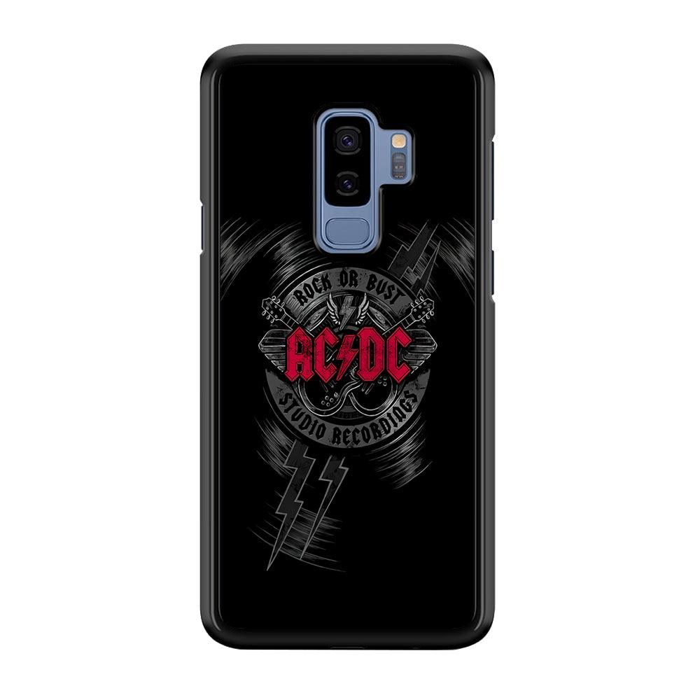 ACDC Bust The Studio Samsung Galaxy S9 Plus Case-Rubber Black (2D Case)-Oxvistore
