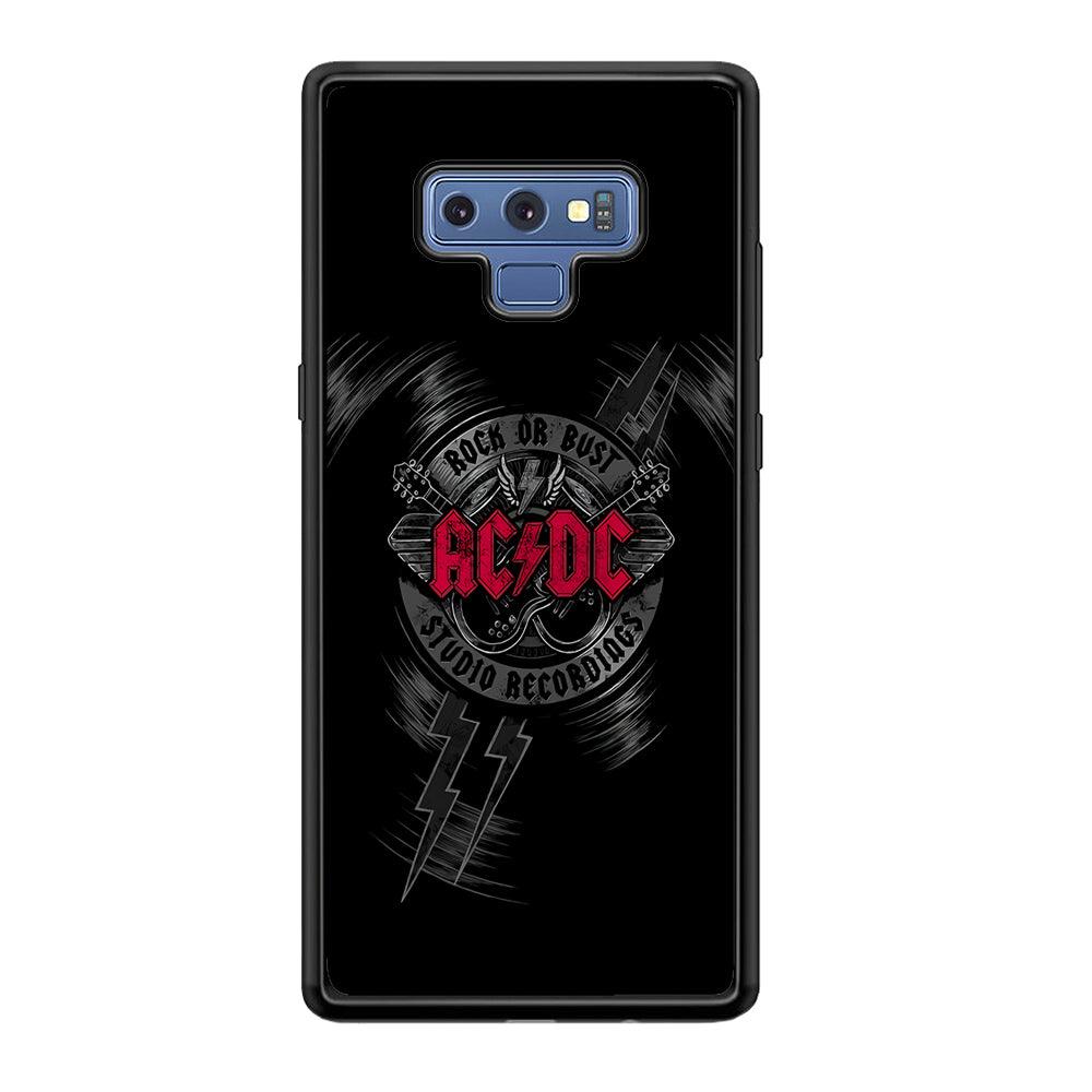 ACDC Bust The Studio Samsung Galaxy Note 9 Case-Rubber Black (2D Case)-Oxvistore