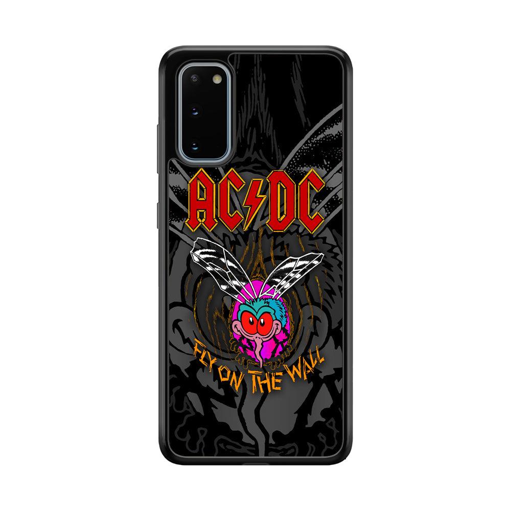 ACDC Fly on The Wall Samsung Galaxy S20 Case-Rubber White (2D Case)-Oxvistore