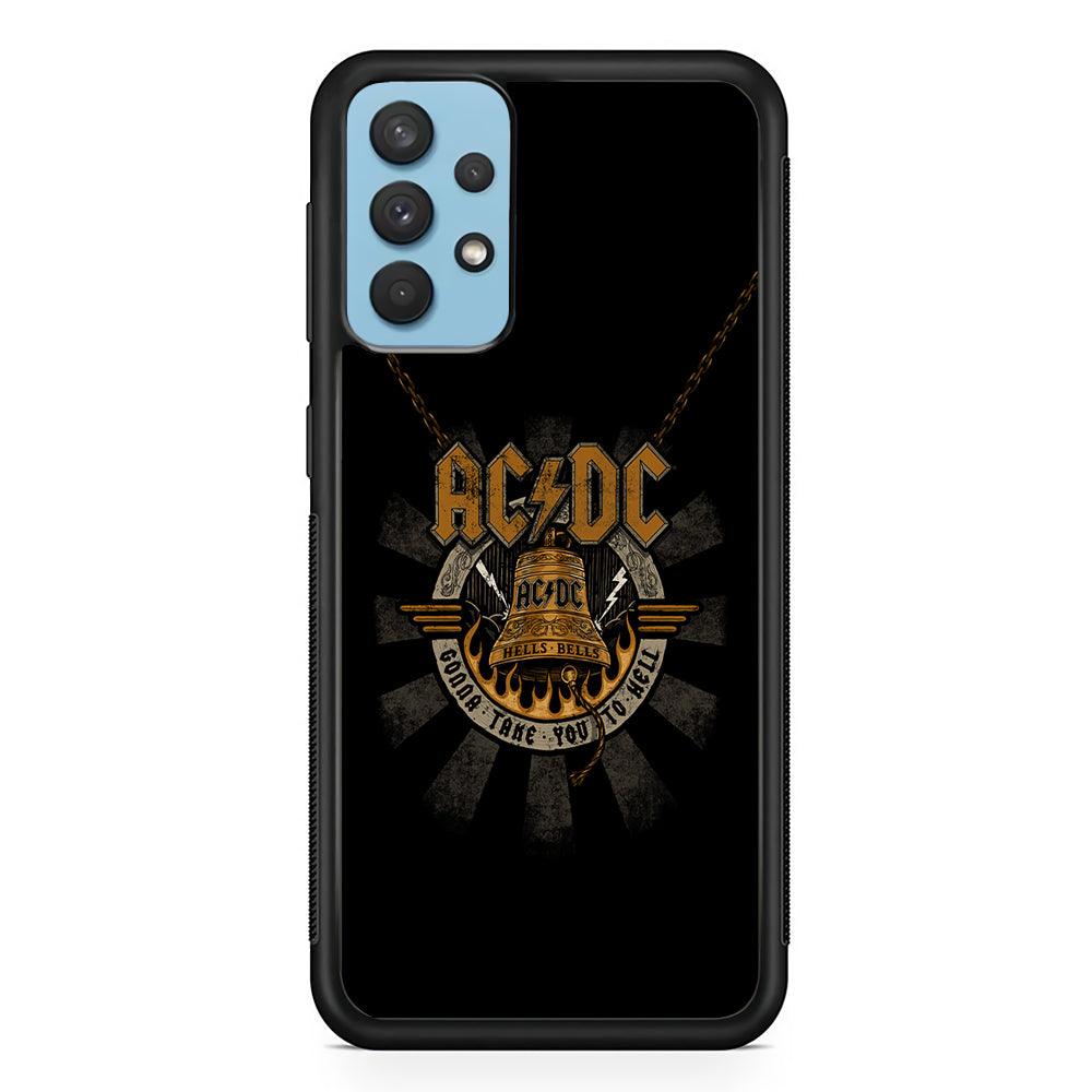 ACDC Gonna Take You Samsung Galaxy A32 Case-Rubber Black (2D Case)-Oxvistore