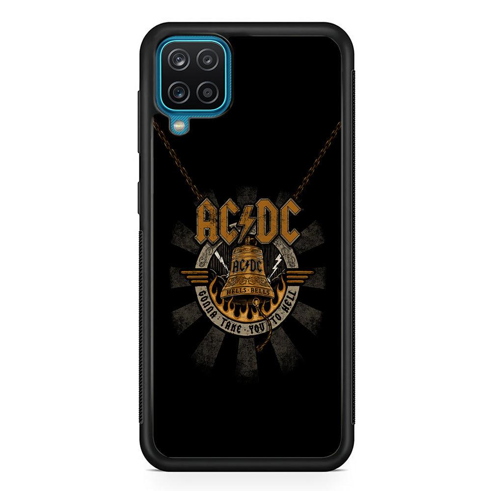 ACDC Gonna Take You Samsung Galaxy A12 Case-Rubber Black (2D Case)-Oxvistore
