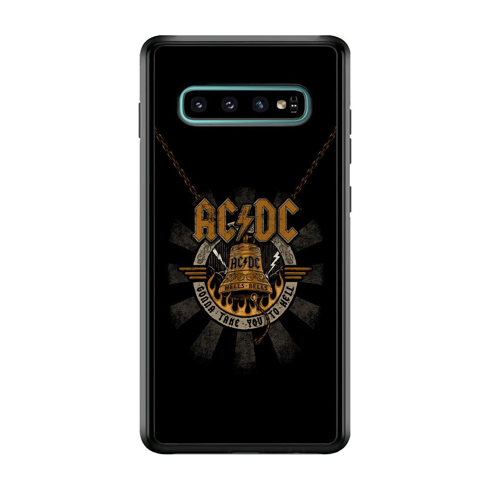 ACDC Gonna Take You Samsung Galaxy S10 Case-Rubber Black (2D Case)-Oxvistore