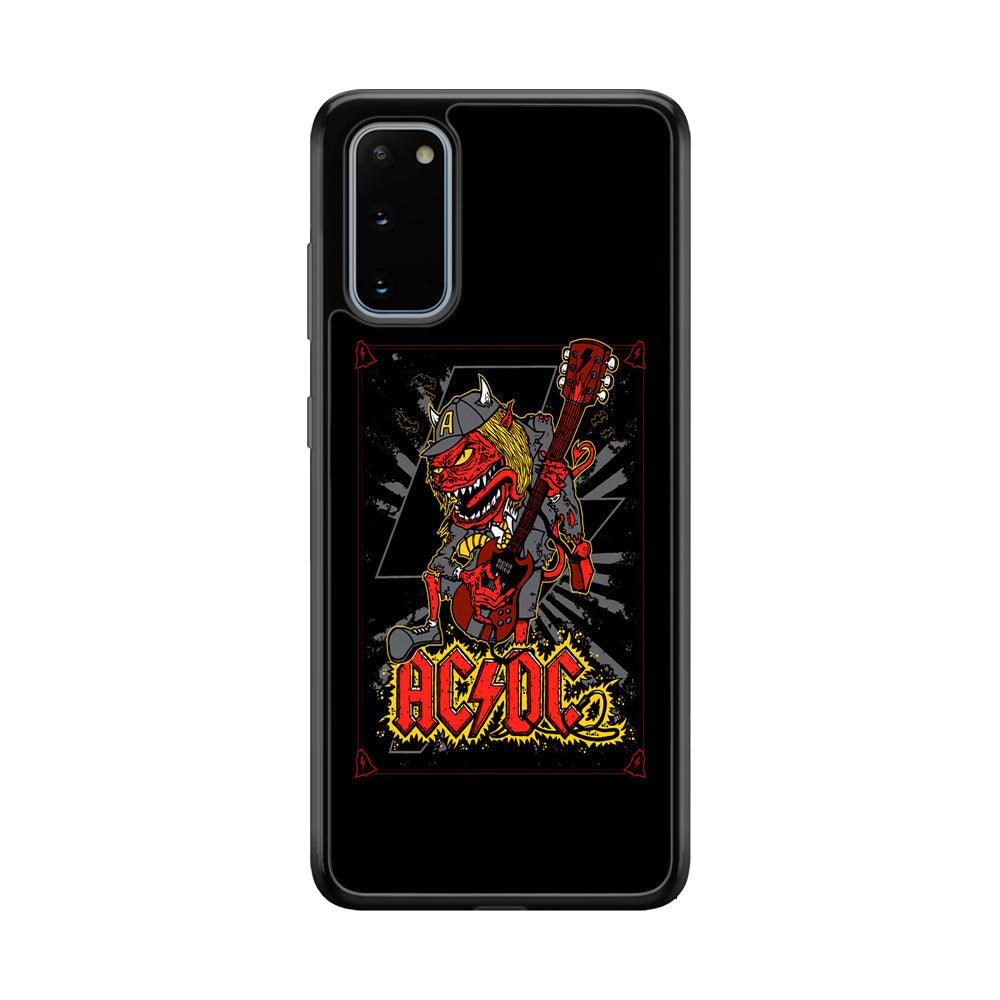 ACDC Ringing The Bell Samsung Galaxy S20 Case-Rubber Black (2D Case)-Oxvistore