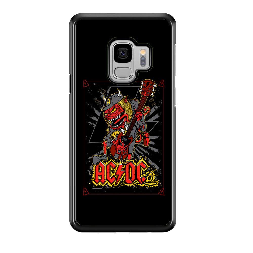 ACDC Ringing The Bell Samsung Galaxy S9 Case-Rubber Black (2D Case)-Oxvistore