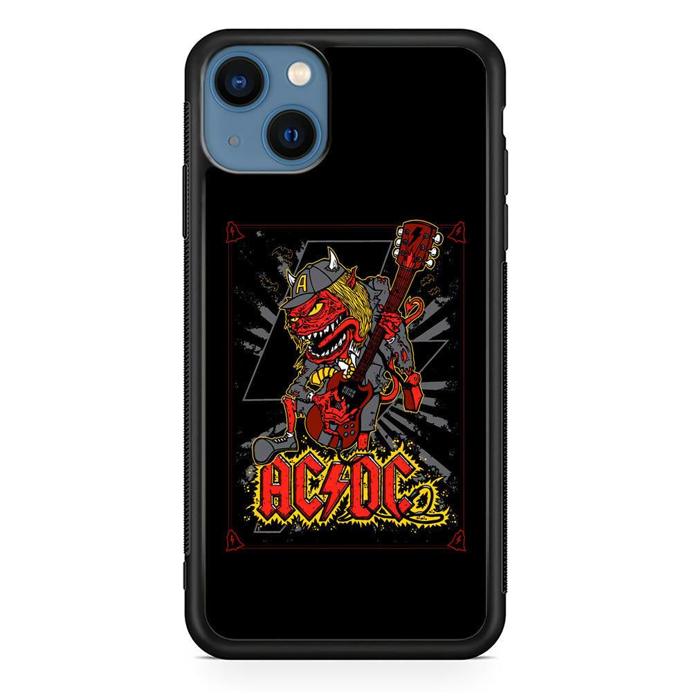 ACDC Ringing The Bell iPhone 14 Plus Case-Rubber Black (2D Case)-Oxvistore