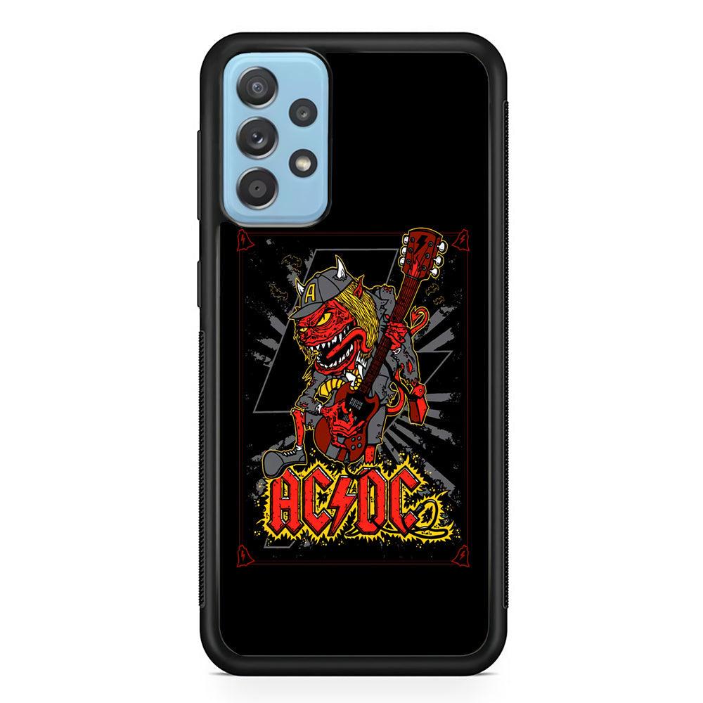 ACDC Ringing The Bell Samsung Galaxy A72 Case-Rubber Black (2D Case)-Oxvistore