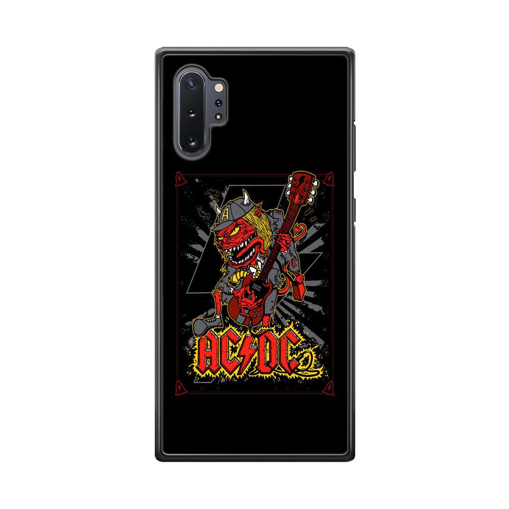 ACDC Ringing The Bell Samsung Galaxy Note 10 Plus Case-Rubber Black (2D Case)-Oxvistore