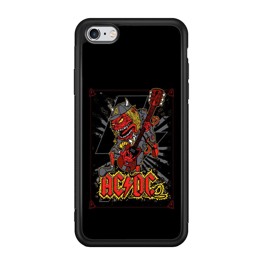ACDC Ringing The Bell iPhone 6 Plus | 6s Plus Case-Rubber Black (2D Case)-Oxvistore