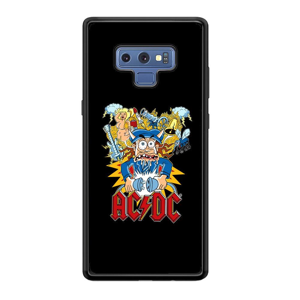 ACDC Show Time Poster Samsung Galaxy Note 9 Case-Rubber Black (2D Case)-Oxvistore