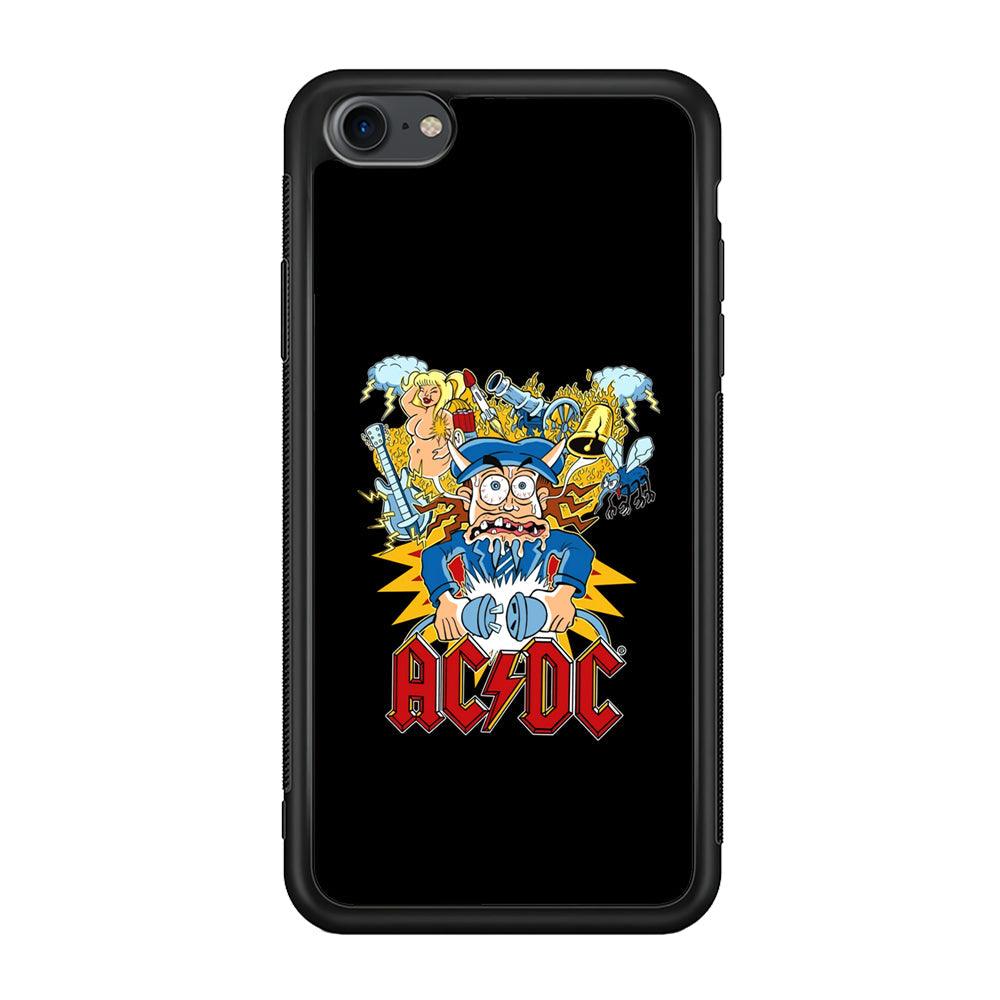 ACDC Show Time Poster iPhone 8 Case-Rubber Black (2D Case)-Oxvistore