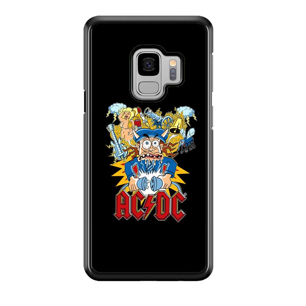 ACDC Show Time Poster Samsung Galaxy S9 Case-Rubber Black (2D Case)-Oxvistore