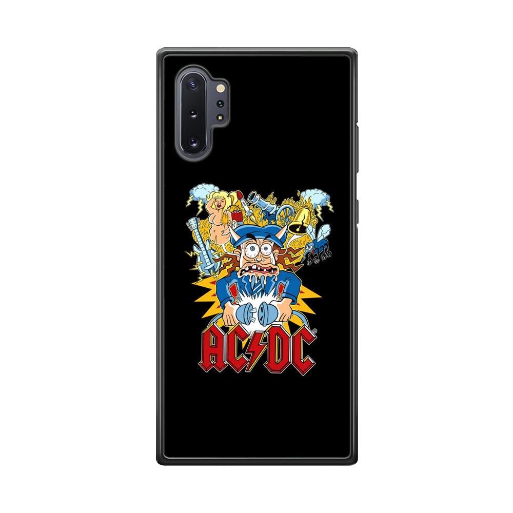 ACDC Show Time Poster Samsung Galaxy Note 10 Plus Case-Rubber Black (2D Case)-Oxvistore