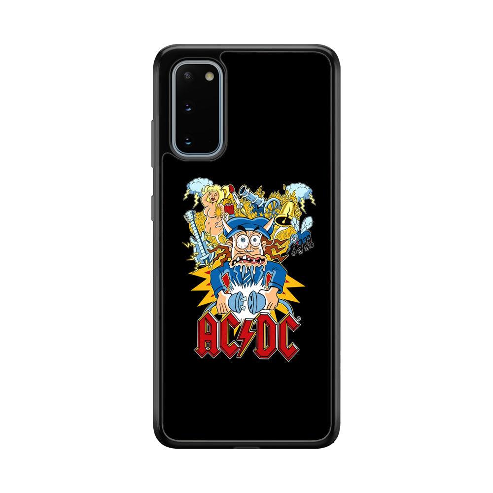ACDC Show Time Poster Samsung Galaxy S20 Case-Rubber Black (2D Case)-Oxvistore