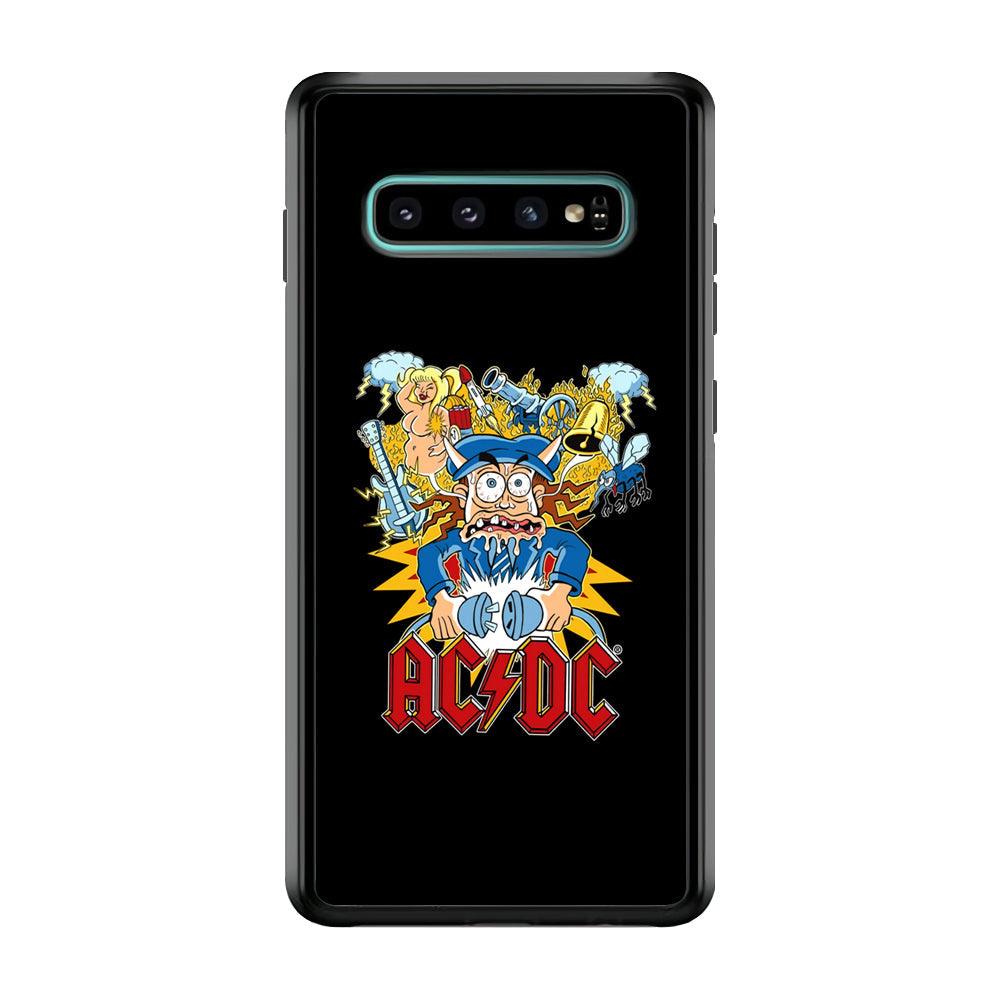 ACDC Show Time Poster Samsung Galaxy S10 Plus Case-Rubber Black (2D Case)-Oxvistore