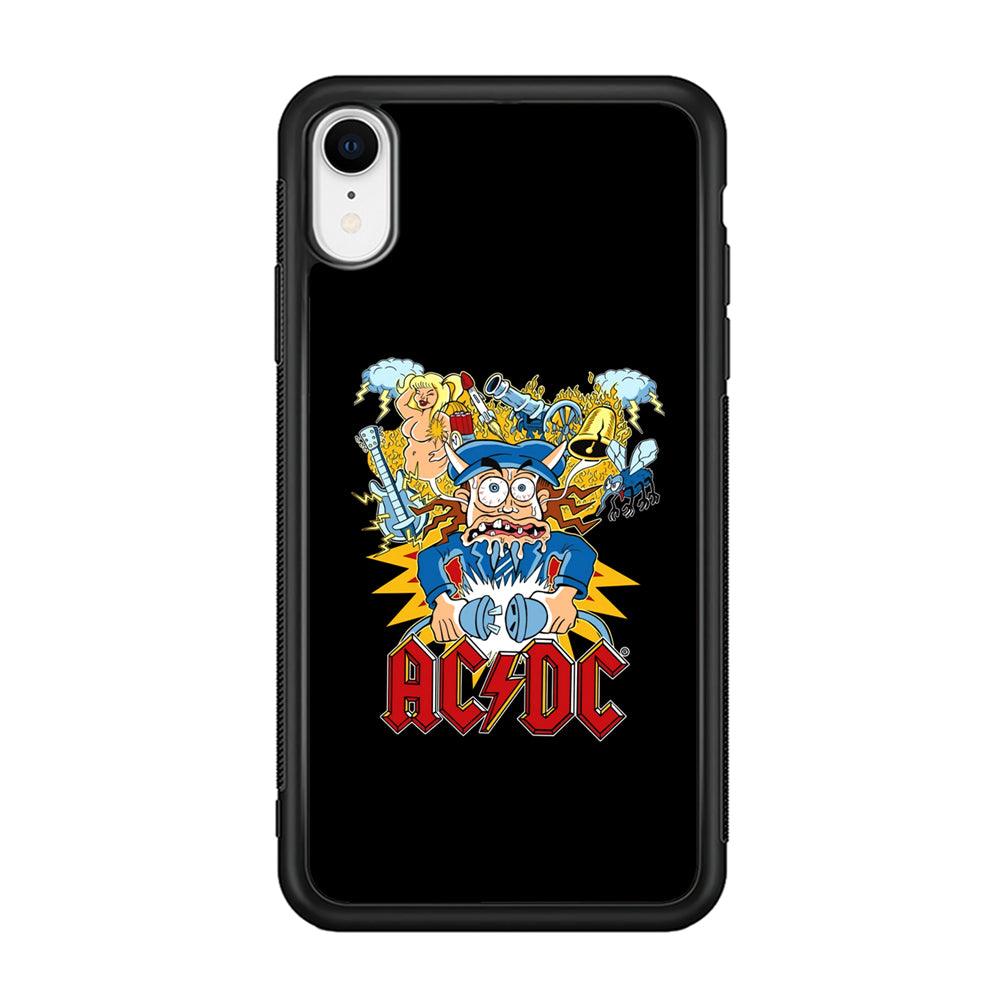 ACDC Show Time Poster iPhone XR Case-Rubber Black (2D Case)-Oxvistore