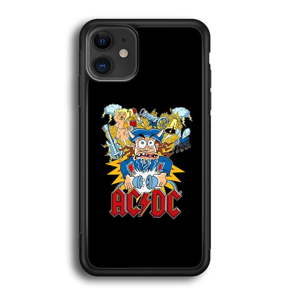 ACDC Show Time Poster iPhone 12 Case-Rubber Black (2D Case)-Oxvistore