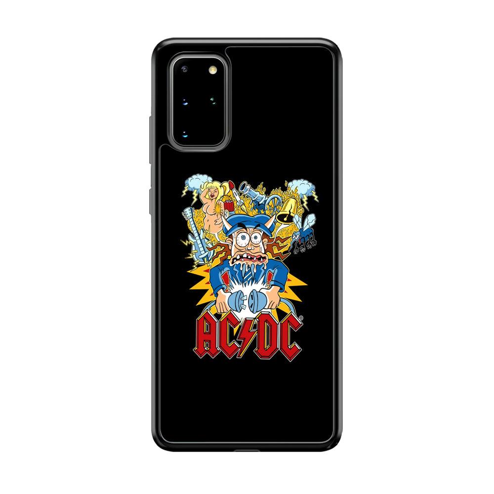 ACDC Show Time Poster Samsung Galaxy S20 Plus Case-Rubber Black (2D Case)-Oxvistore