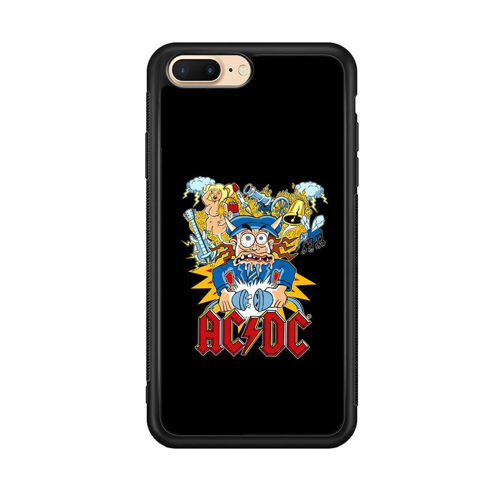 ACDC Show Time Poster iPhone 8 Plus Case-Rubber Black (2D Case)-Oxvistore