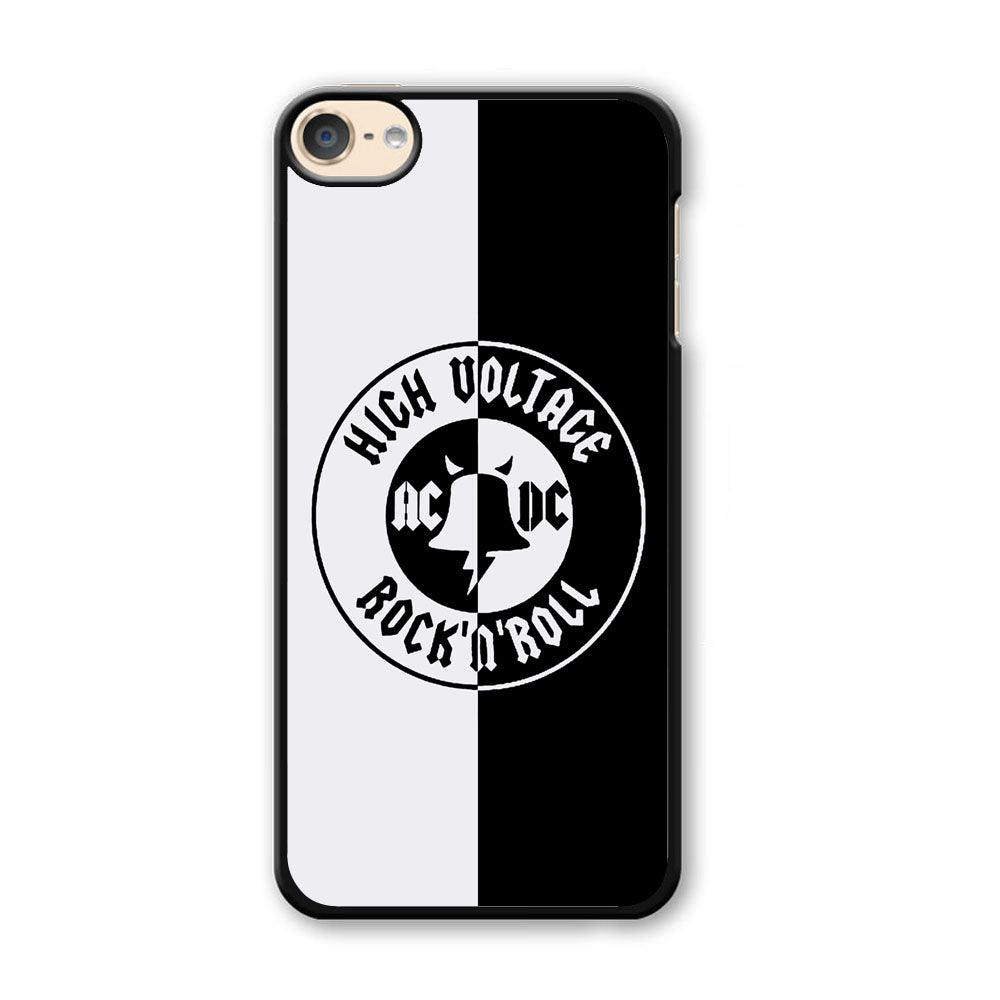 ACDC B&W High Voltage iPod Touch 6 Case-Plastic White (2D Case)-Oxvistore
