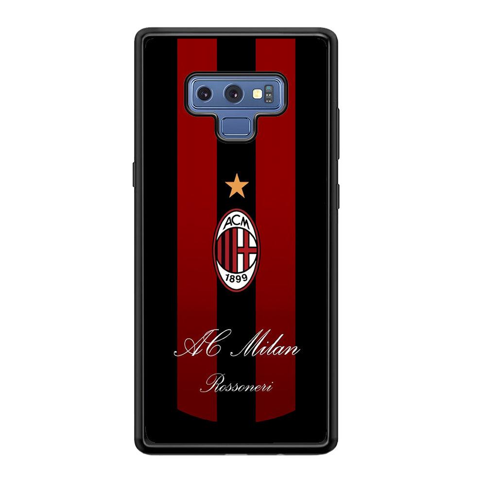 AC Milan Byname Rossoneri Samsung Galaxy Note 9 Case-Rubber Black (2D Case)-Oxvistore