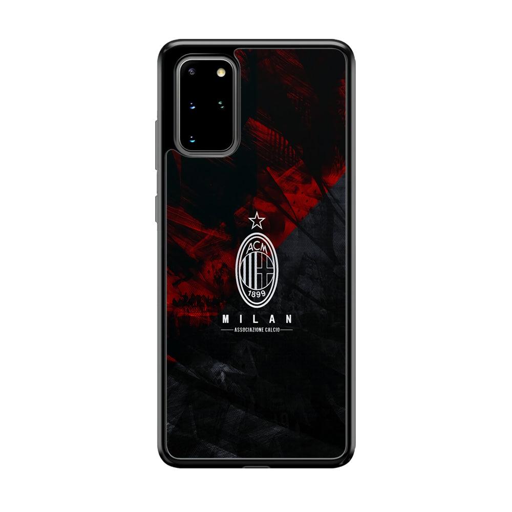 AC Milan Shadow Over The Silhouette Samsung Galaxy S20 Plus Case-Rubber Black (2D Case)-Oxvistore