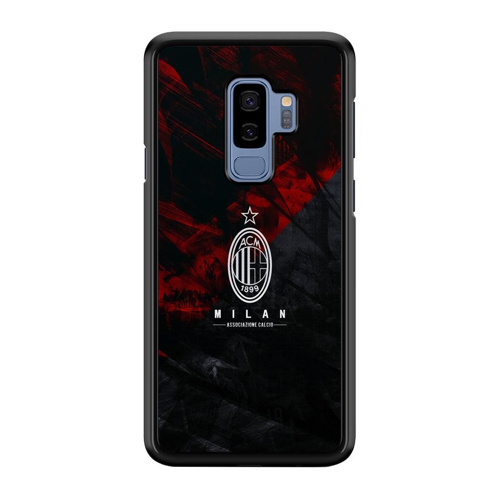 AC Milan Shadow Over The Silhouette Samsung Galaxy S9 Plus Case-Rubber Black (2D Case)-Oxvistore