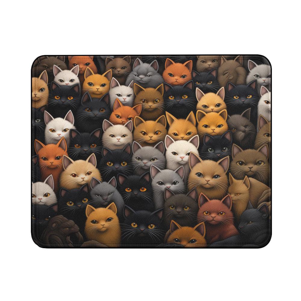 A Multitude Of Cats Mouse Pads | Custom Mouse Pad with Non-Slip Rubber Base