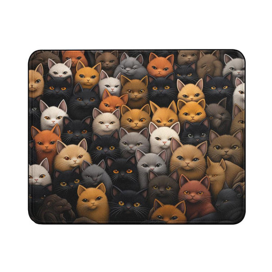 A Multitude Of Cats Mouse Pads | Custom Mouse Pad with Non-Slip Rubber Base