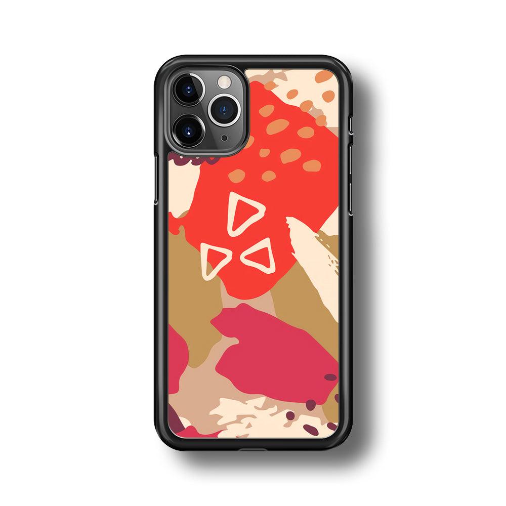 Abstract Brush Three Triangles iPhone 11 Pro Max Case-Rubber Black (2D Case)-Oxvistore