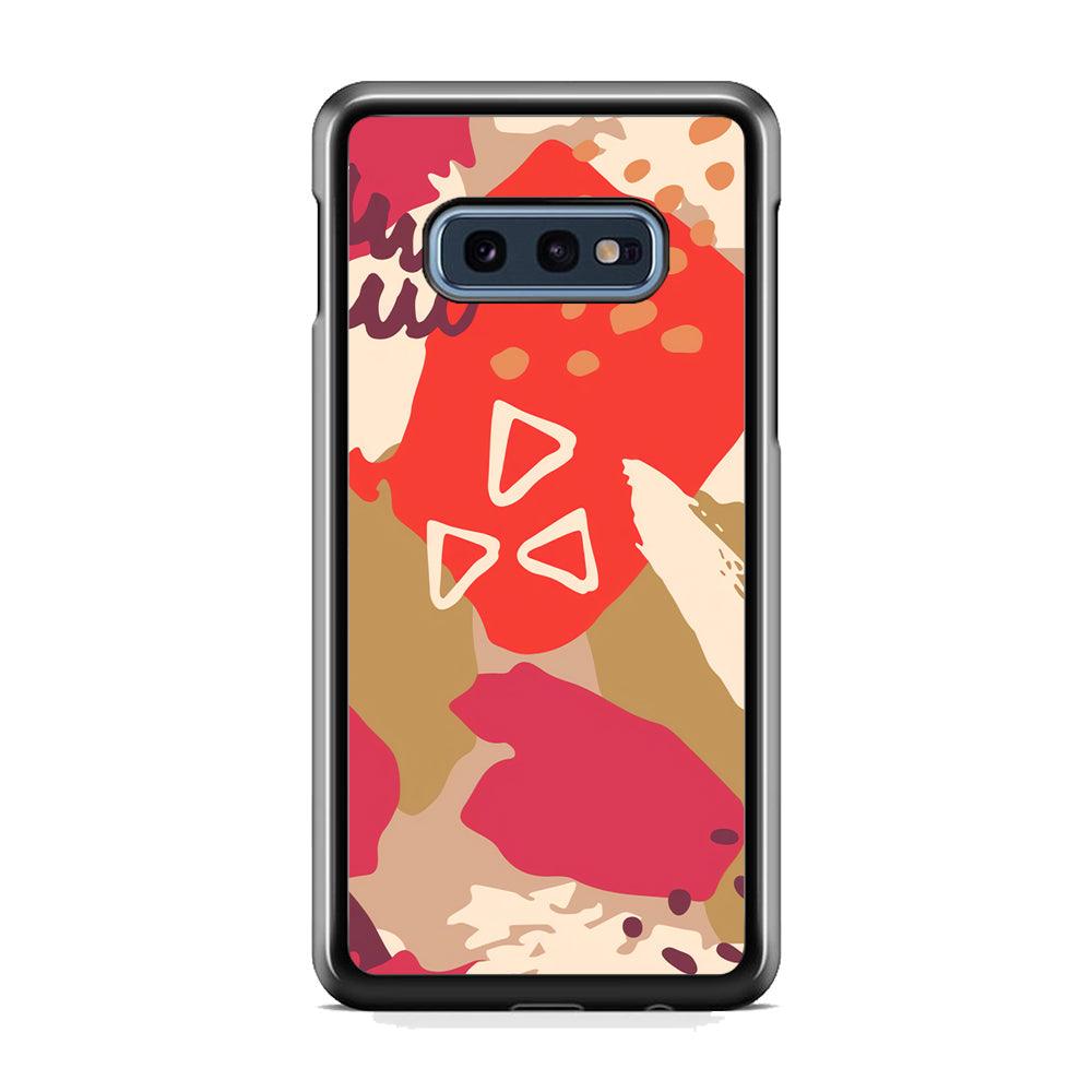 Abstract Brush Three Triangles Samsung Galaxy S10E Case-Rubber Black (2D Case)-Oxvistore