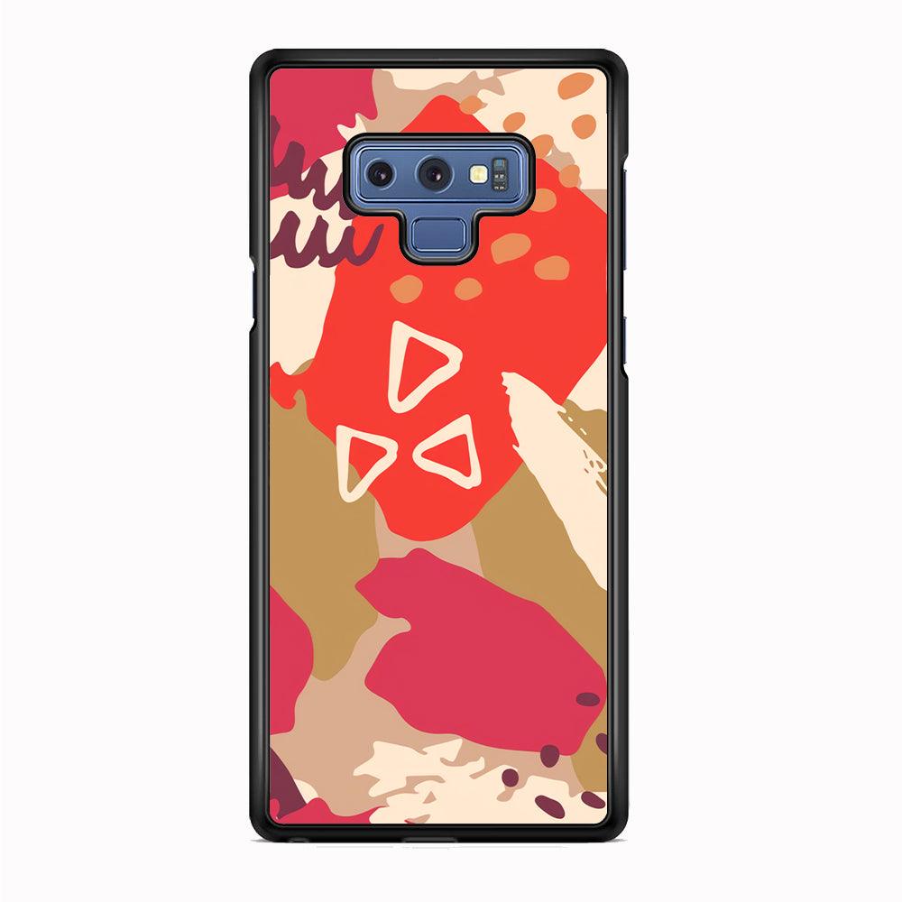 Abstract Brush Three Triangles Samsung Galaxy Note 9 Case-Rubber White (2D Case)-Oxvistore