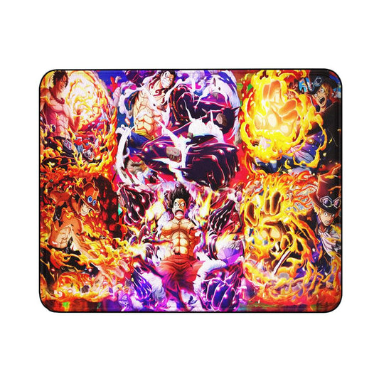 Ace Sabo Luffy One Piece Mouse Pads | Custom Mouse Pad with Non-Slip Rubber Base