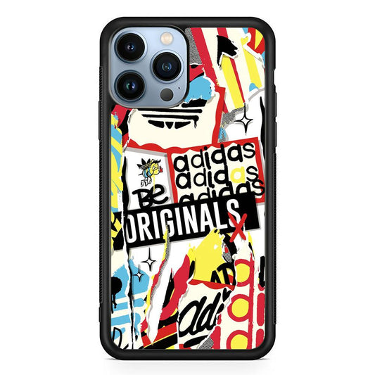 Adidas Abstract Wall Art 2D Rubber Phone Case-Black-Oxvistore