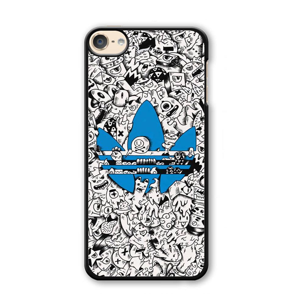 Adidas B&W Doodle iPod Touch 6 Case-Plastic Black (2D Case)-Oxvistore