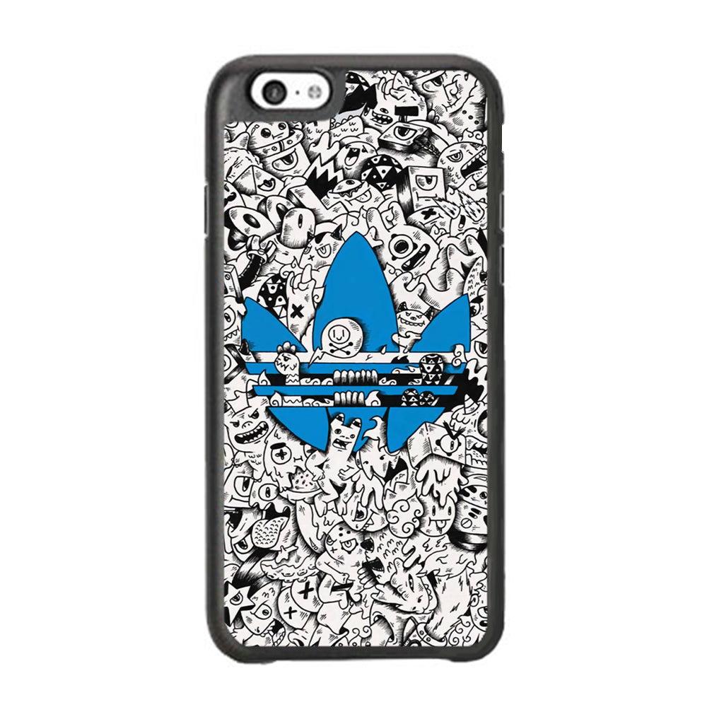 Adidas B&W Doodle iPhone 6 Plus | 6s Plus Case-Rubber Black (2D Case)-Oxvistore