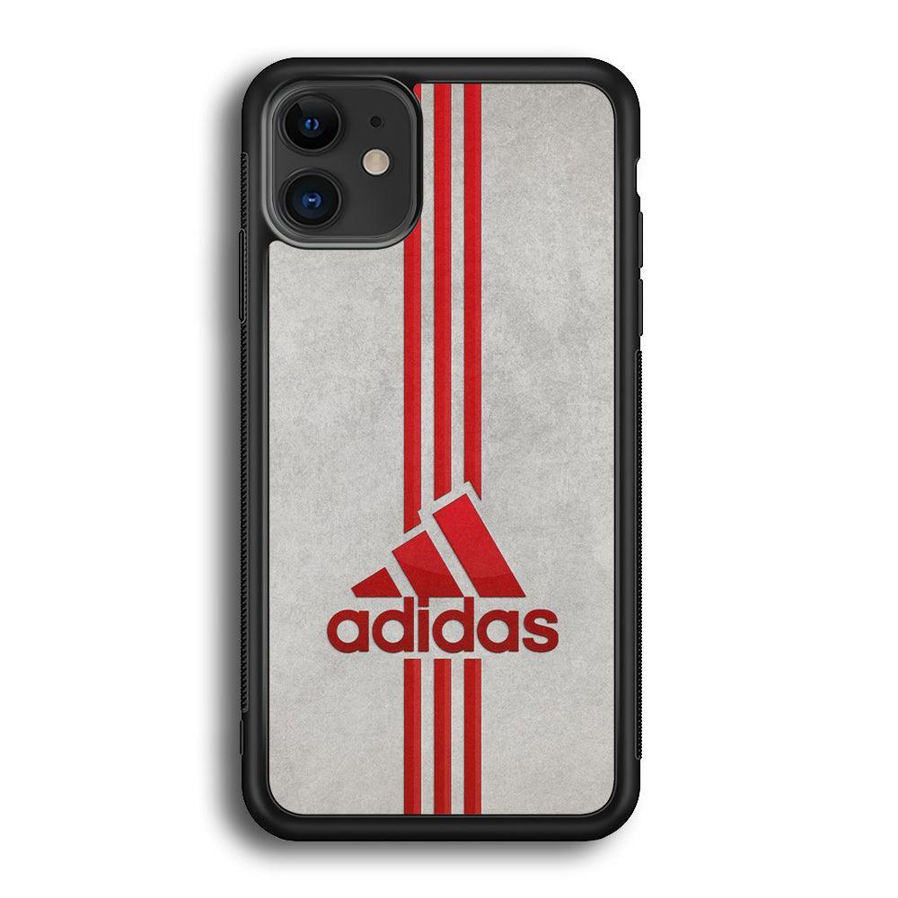 Adidas Blood Line iPhone 12 Case-Rubber Black (2D Case)-Oxvistore