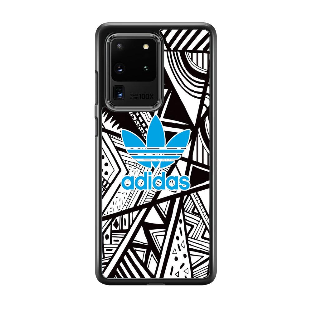 Adidas Blue Ahead Samsung Galaxy S20 Ultra Case-Rubber Black (2D Case)-Oxvistore