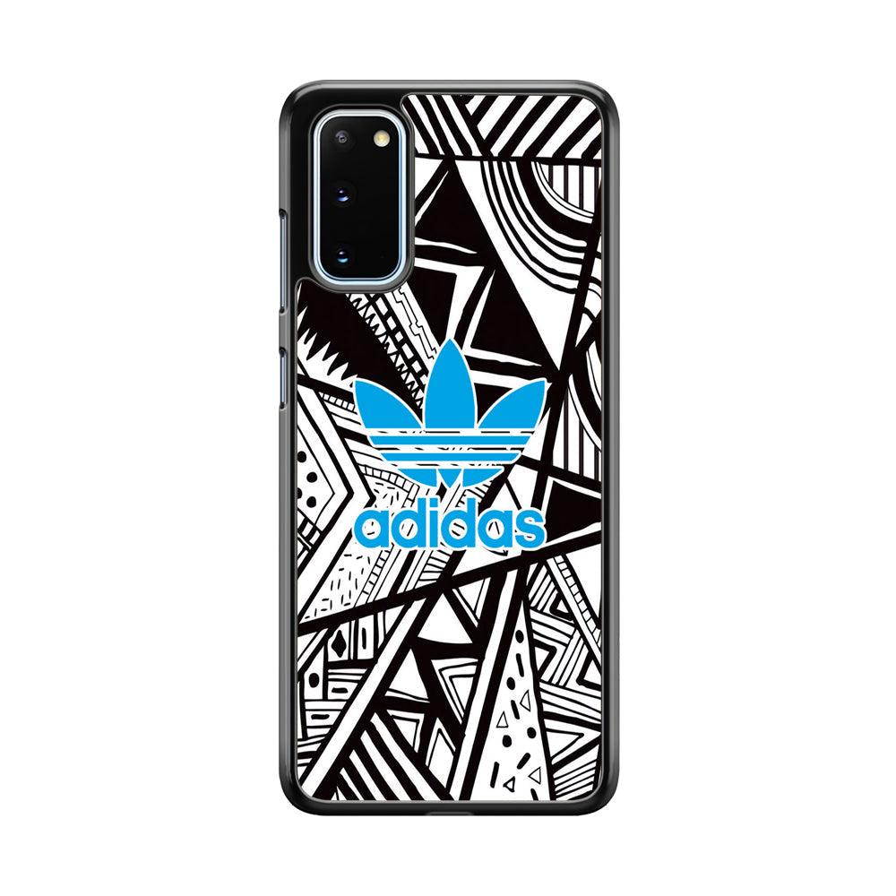 Adidas Blue Ahead Samsung Galaxy S20 Case-Rubber Black (2D Case)-Oxvistore
