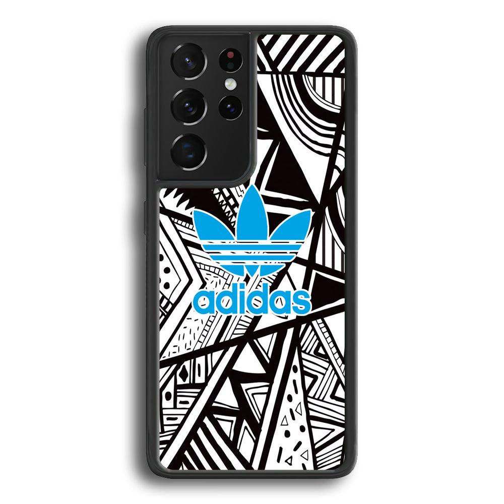 Adidas Blue Ahead Samsung Galaxy S24 Ultra Case-Rubber Black (2D Case)-Oxvistore