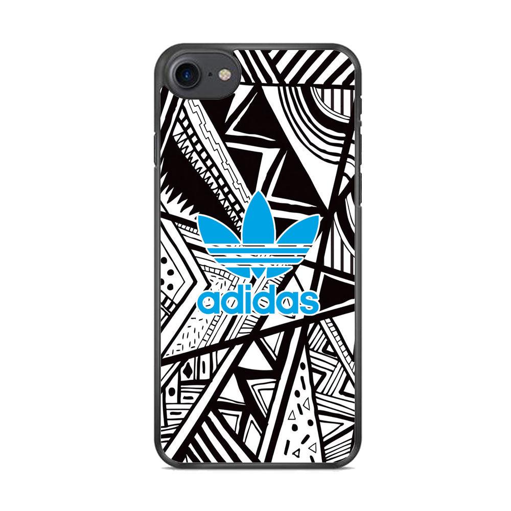 Adidas Blue Ahead iPhone 8 Case-Rubber Black (2D Case)-Oxvistore