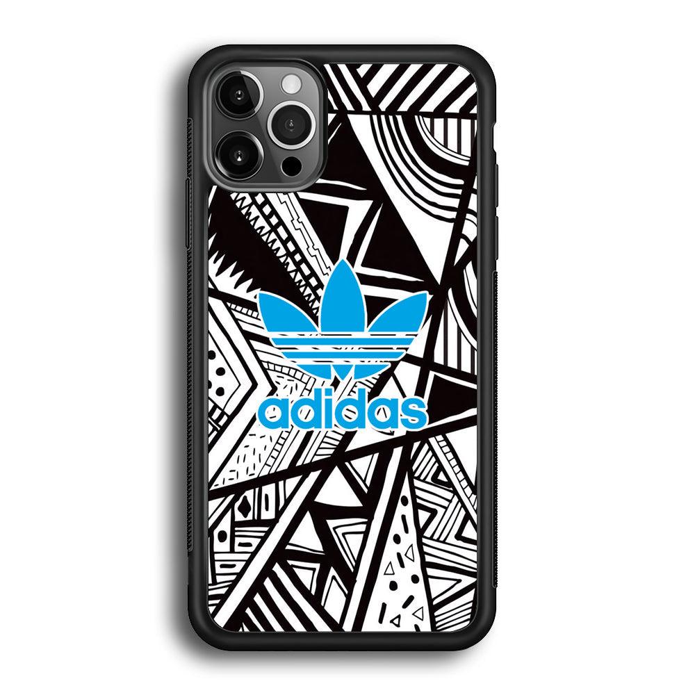 Adidas Blue Ahead iPhone 12 Pro Case-Rubber Black (2D Case)-Oxvistore
