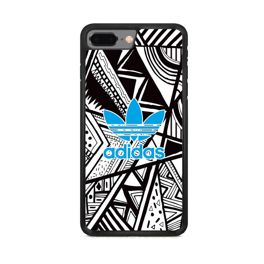 Adidas Blue Ahead iPhone 8 Plus Case-Rubber Black (2D Case)-Oxvistore