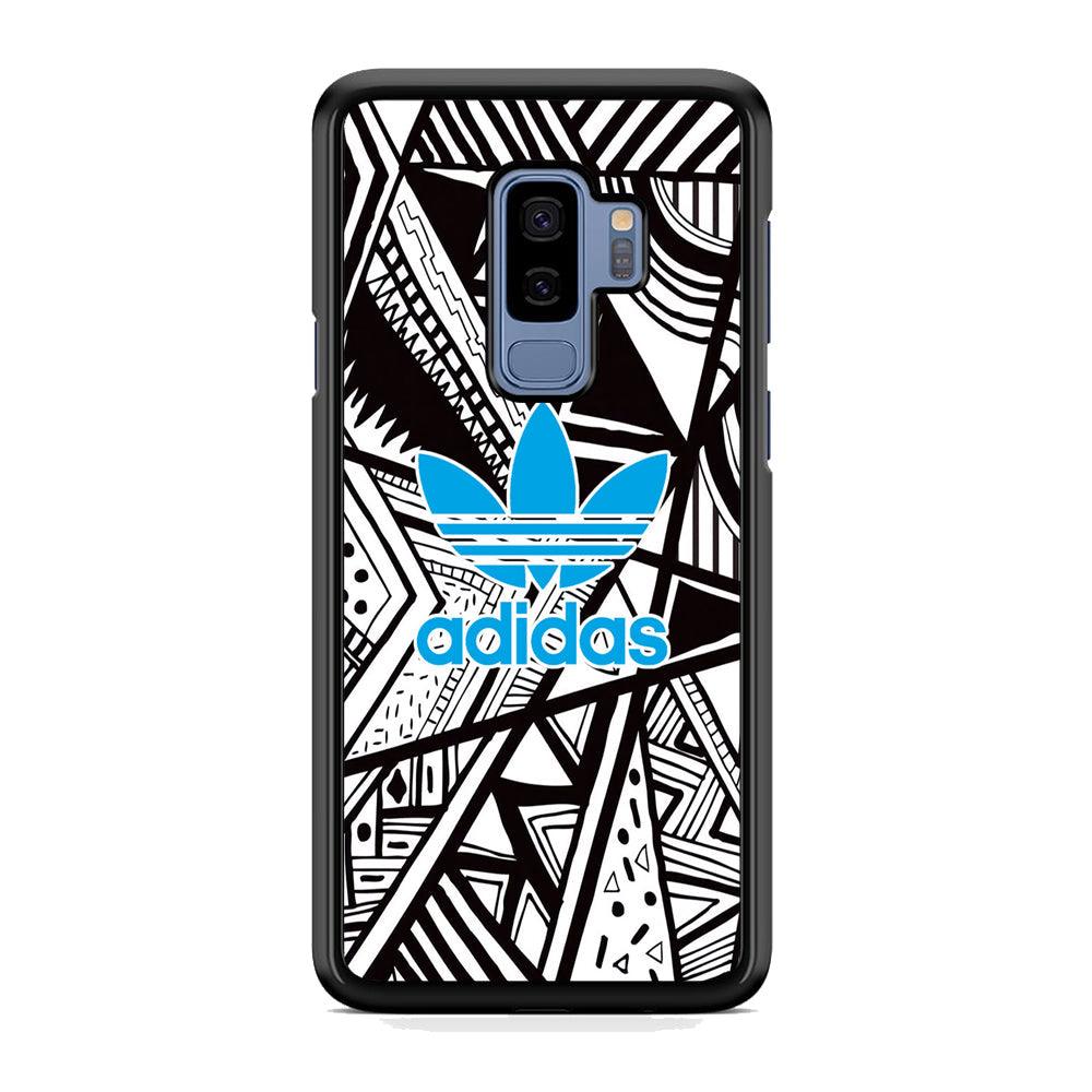 Adidas Blue Ahead Samsung Galaxy S9 Plus Case-Rubber Black (2D Case)-Oxvistore