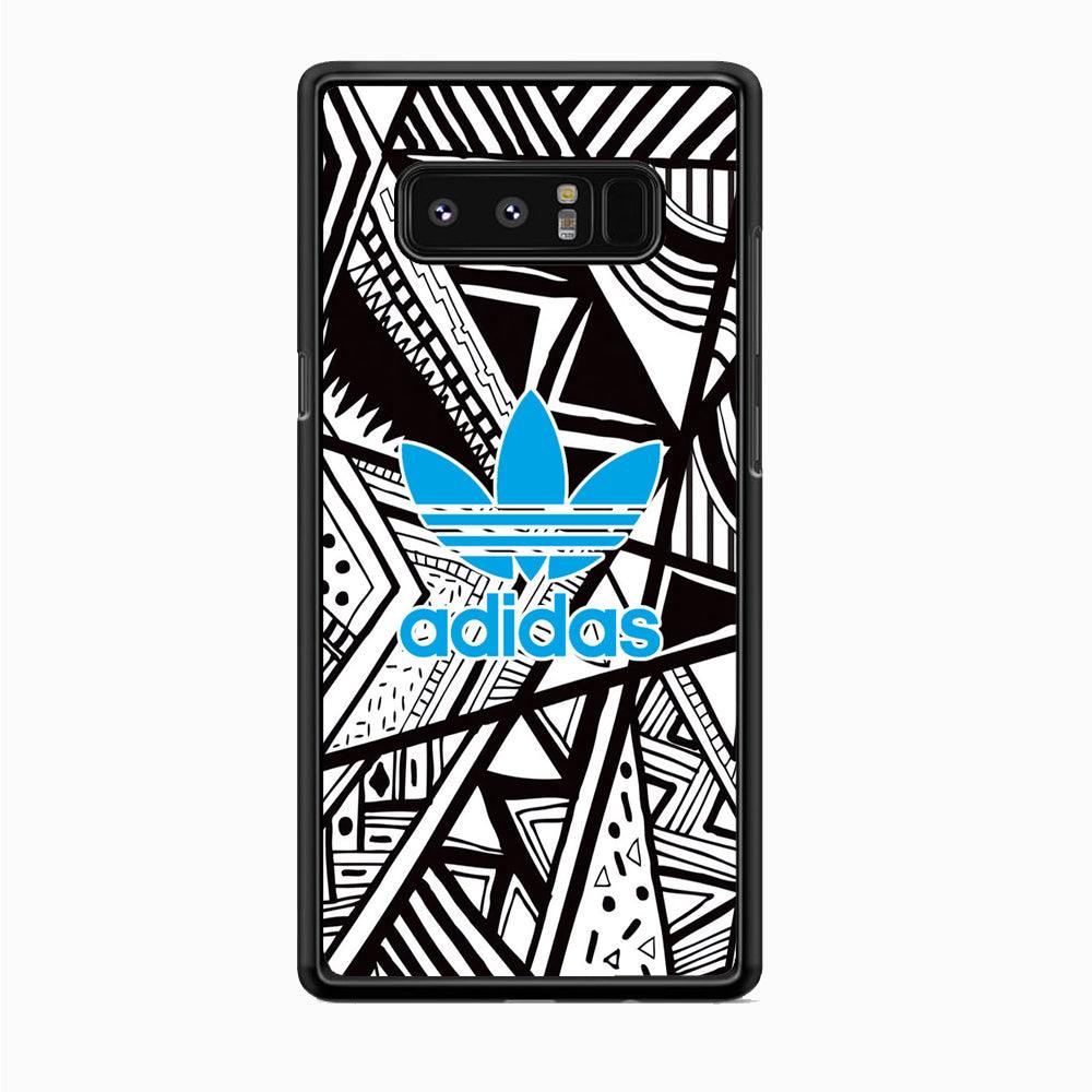 Adidas Blue Ahead Samsung Galaxy Note 8 Case-Rubber Black (2D Case)-Oxvistore