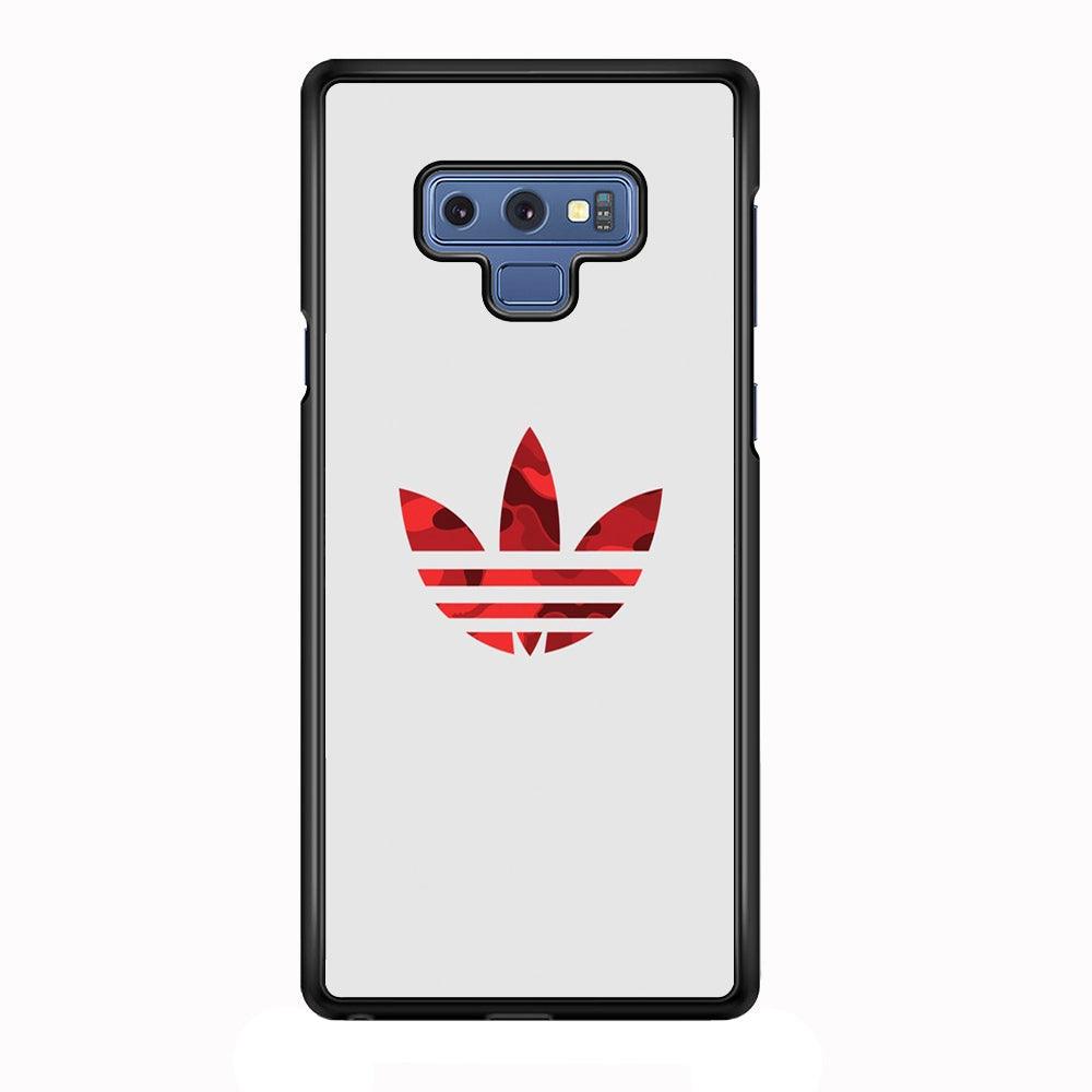 Adidas Camo Red Samsung Galaxy Note 9 Case-Rubber Black (2D Case)-Oxvistore